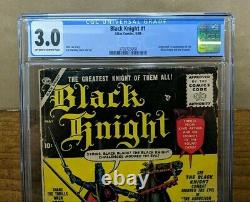 BLACK KNIGHT 1 (Atlas May 1955) Stan Lee Joe Maneely CGC 3.0 OWW Origin KEY