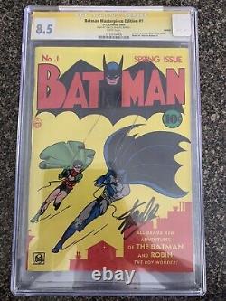 Batman Masterpiece Edition Reprint #1 CGC 8.5 2000 Autograph Signed Stan Lee