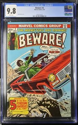 Beware #2 CGC 9.8 (1973) Rare