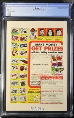 Beware #2 CGC 9.8 (1973) Rare