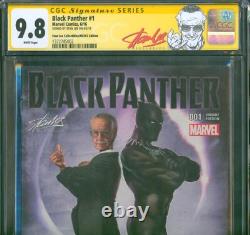 Black Panther #1 (2016)? CGC 9.8 SIGNED by STAN LEE? Middle East MEFCC Variant
