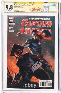 CAPTAIN AMERICA STEVE ROGERS #15 CGC 9.8 SIGNED SS Autographed BY STAN LEE