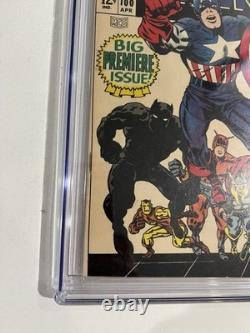 CGC 8.0 CAPTAIN AMERICA #100 1968 BIG PREMIERE 1ST ISSUE! Origin, Black Panther
