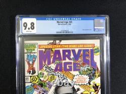 CGC 9.8 Marvel Age #41 Marvel 1986 Classic Stan Lee Photo Cover White Pages MT