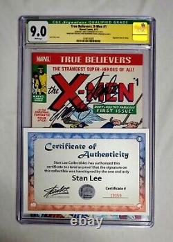 CGC SS 9.0 True Believers X-Men #1 Signed by Stan Lee Chris Claremont Very Rare