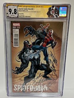 CGC SS 9.8 SUPERIOR SPIDER-MAN #22 Variant A Signed J. SCOTT CAMPBELL & STAN LEE