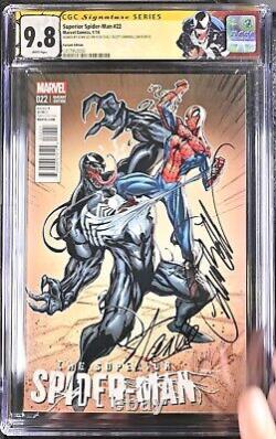 CGC SS 9.8 SUPERIOR SPIDER-MAN #22 Variant A Signed J. SCOTT CAMPBELL & STAN LEE