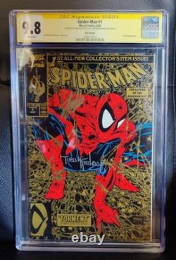 CGC SS 9.8 Stan Lee & Todd McFarlane Autographs SPIDER-MAN 1