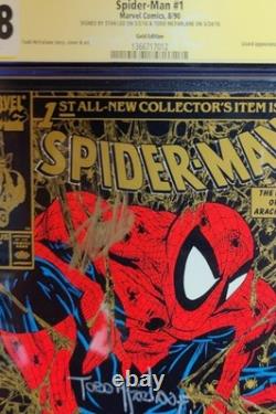 CGC SS 9.8 Stan Lee & Todd McFarlane Autographs SPIDER-MAN 1