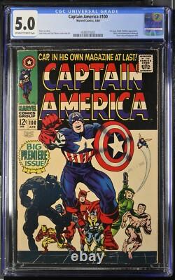Captain America #100 CGC 5.0 1st Issue & Black Panther Appearance! 4588315002