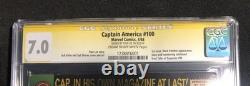 Captain America #100 CGC 7.0 1968 Silver Age KEY Signed By Stan Lee 1st Panther