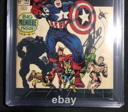 Captain America #100 CGC 7.0 1968 Silver Age KEY Signed By Stan Lee 1st Panther