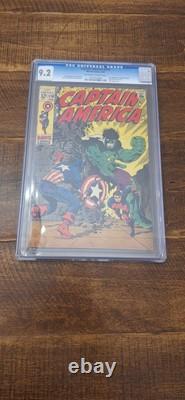 Captain America 110 Cgc 9.2 Hulk 1st Madame Hydra Viper Marvel Comics 1969