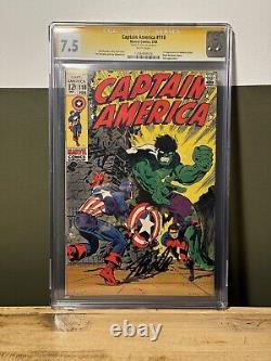 Captain America #110 Signed Stan Lee CGC 7.5 Silver Age Classic Steranko