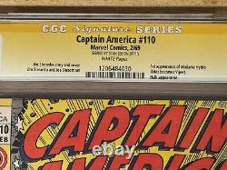 Captain America #110 Signed Stan Lee CGC 7.5 Silver Age Classic Steranko