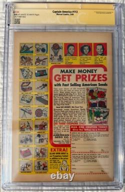 Captain America #113 CGC 8.0 SS Signed JIM STERANKO Madame Hydra Nick Fury 1969