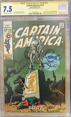 Captain America #113 Cgc Ss 7.5 Signed By Steranko