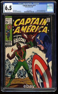 Captain America #117 CGC FN+ 6.5 Off White 1st Appearance Falcon! Stan Lee
