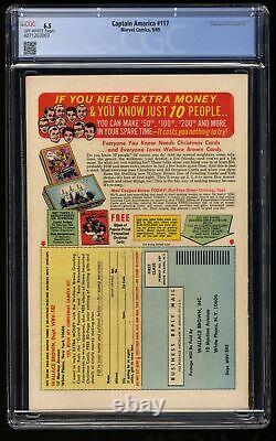 Captain America #117 CGC FN+ 6.5 Off White 1st Appearance Falcon! Stan Lee