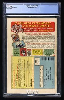 Captain America #117 CGC VF- 7.5 1st Appearance Falcon! Stan Lee! Marvel 1969