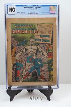 Captain America 20 CGC NG Coverless Golden Age Timely Comics 1942 Stan Lee Story