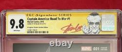 Captain America Road to War #1 CGC 9.8 Signed by Stan Lee! Stan Lee Red Label