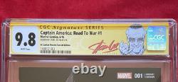 Captain America Road to War #1 CGC 9.8 Signed by Stan Lee! Stan Lee Red Label