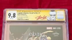 Captain America Road to War #1 CGC 9.8 Signed by Stan Lee! Stan Lee Red Label