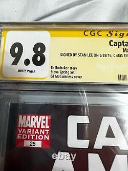 Captain America issue #25 CGC SS 9.8 Chris Evans, Stan Lee, & other signatures