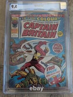 Captain Britain #1 CGC 9.4. First appearance Captain Britain. Has Mask