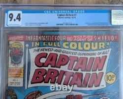 Captain Britain #1 CGC 9.4. First appearance Captain Britain. Has Mask