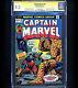 Captain Marvel #26 CGC 9.2 SS Stan Lee 1st Thanos Cover 1st Death App 1973 NM