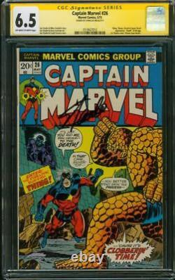 Captain Marvel 26 CGC SS 6.5 Stan Lee 1973 1st Thanos Cover Avengers Endgame