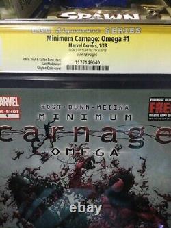 Carnage/Venom (Minimum Omega) #1 CGC 9.8 SS Signed Stan Lee Spiderman