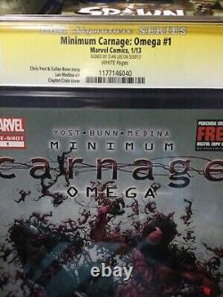 Carnage/Venom (Minimum Omega) #1 CGC 9.8 SS Signed Stan Lee Spiderman