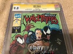 Carnage vs Venom 1 CGC SS 9.8 Stan Lee signed Embossed Wild Thing 1993 Cover