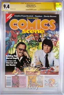 Cgc 9.4 Jim Shooter Signed Comics Scene #1 Stan Lee 1981 Starlog Magazine