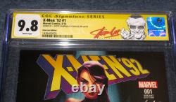 Cgc 9.8 Ss X Men 92 #1 J Scott Campbell & Stan Lee Signed Stan Lee Banner Marvel