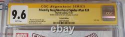 Cgc Joe Quesada Signed + Sketch Friendly Neighborhood Spider-man #24 Nm+ 9.6