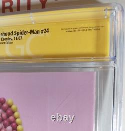 Cgc Joe Quesada Signed + Sketch Friendly Neighborhood Spider-man #24 Nm+ 9.6