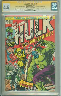 Cgc Ss 4.5 Incredible Hulk #181- Signed By Romita Sr, Trimpe, Wein, & Stan Lee