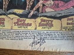 Conan Barbarian 1 Key SIGNED BY STAN LEE AUTO 1970 Bronze Age Marvel Comic