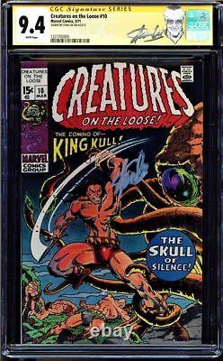 Creature On The Loose #10 Cgc 9.4 White Pages Ss Stan Lee Label #1227703005