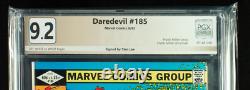 DAREDEVIL #185 PGX 9.2 NM- Near Mint Minus signed by STAN LEE HTF! +FREE CGC