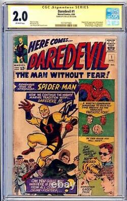 Daredevil 1 CGC 2.0 SS STAN LEE! 1st Matt Murdock! KEY COMIC! WORLDWIDE SHIP