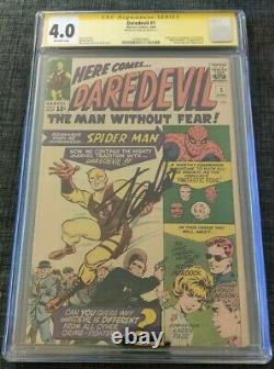 Daredevil #1 CGC 4.0 Marvel Comics SS Signature Series Stan Lee NEW LABEL