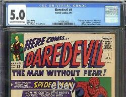 Daredevil #1 CGC 5.0 Origin first appearance Matt Murdock Kirby Marvel 1964 Key