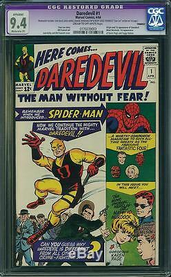 Daredevil #1 CGC 9.4 R Marvel 1964 Stan Lee! 173 Spider-Man! Avengers! D9 cm