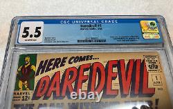 Daredevil #1 Marvel Comics 1964 Lee, Everett, Kirby CGC Universal Grade 5.5 Blue