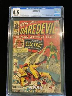 Daredevil #2 Marvel Comics 6/64 CGC 4.5 Stan Lee 2nd Appear Daredevil & Electro